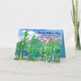 Cartão Bíblia religiosa de Dia de os pais Verso Cordilhei