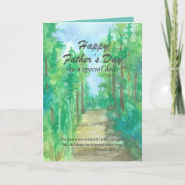 Cartão Bíblia Religiosa de Dias de os pais Verso Caminho