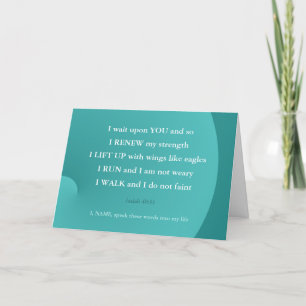 Cartão Bíblia Verse Healing Isaiah Walk Run Card