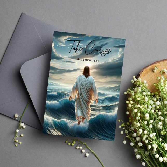 Cartão Bíblia Verse Tome Coragem Matthew 14:27 (Criador carregado)