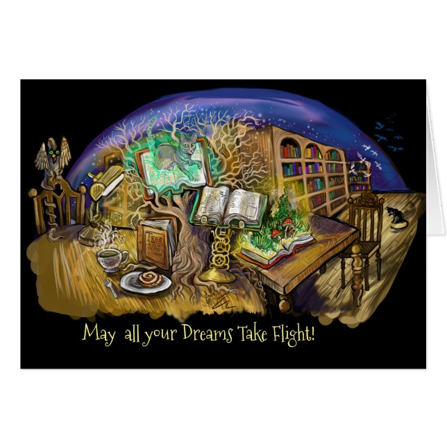 Cartão Biblioteca de Sonhos Vivos (Frente Horizontal)