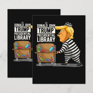 Cartão Biblioteca Presidencial Trump Prisão