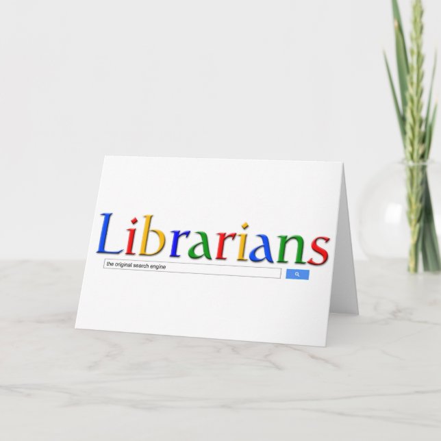 Cartão bibliotecários, o motor de busca original (Frente)