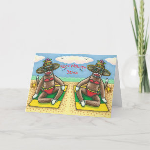 CARTÃO BICHETE VERMELHO DA CHAVE BIKINI, ENGRAÇADO NA CA