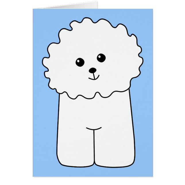 Cartão Bichon Frise. (Frente)