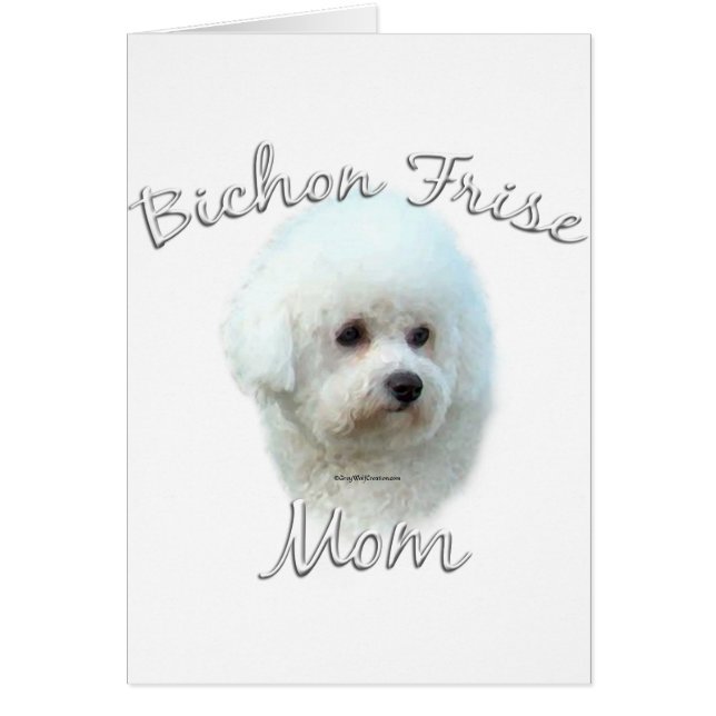 Cartão Bichon Frise Mãe 2 (Frente)