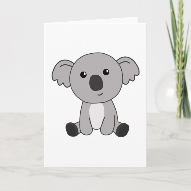Cartão Bichos Cachorros De Koala Para Crianças Bichinhos (Frente)