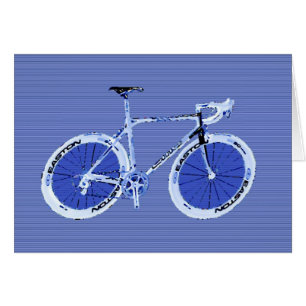Cartão bicicleta azul grande