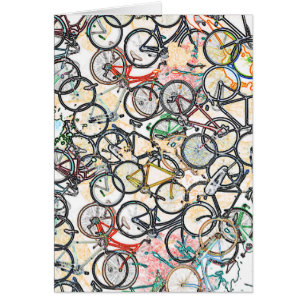 Cartão bicicleta, bicicleta, ciclismo