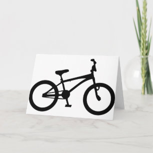 Cartão bicicleta bmx negra