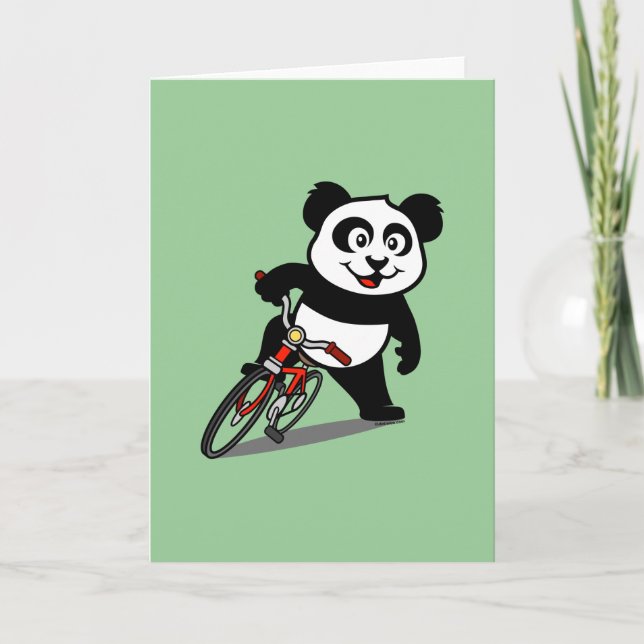 Cartão Bicicleta Bonita Panda (Frente)