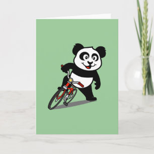 Cartão Bicicleta Bonita Panda