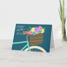 Bicicleta com Cesto de Dia de as mães de Flores