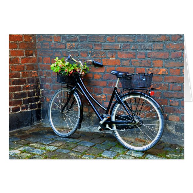 Cartão Bicicleta Com Soquete De Flor, Copenhagen, Placa D (Frente Horizontal)