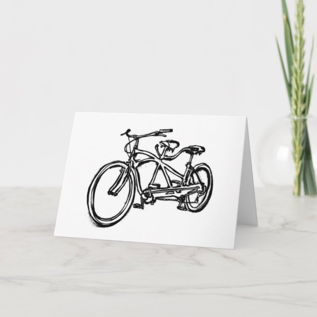 Cartão Bicicleta construída para 2 (antiga tandem de schw (Frente)
