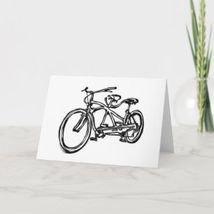 Cartão Bicicleta construída para uma bicicleta de 2 (anti
