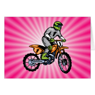 Cartão Bicicleta de Camisa Rosa.