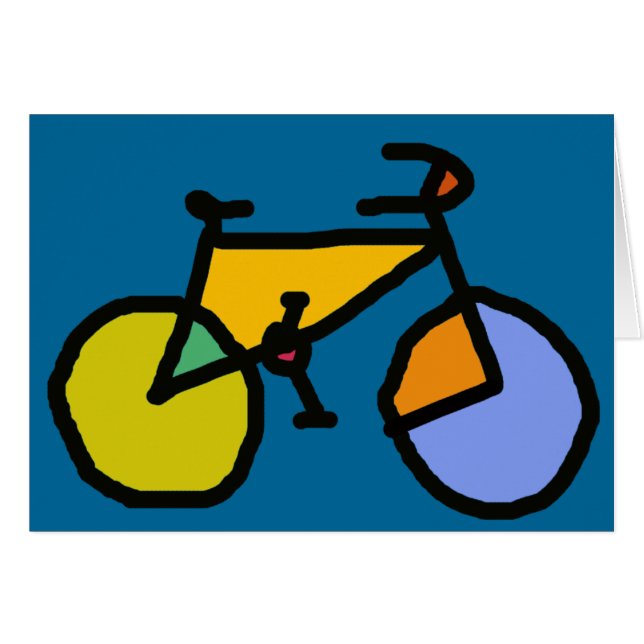 Cartão bicicleta de cor (Frente Horizontal)