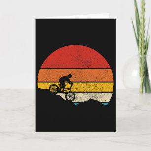 Cartão Bicicleta de Montanha Vintage Retro Downhill Cicli