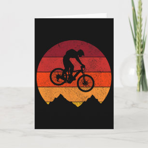 Cartão Bicicleta de Montanha Vintage Retro Mtb Ciclismo D