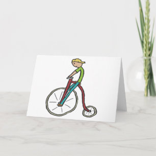 Cartão Bicicleta de peido fino