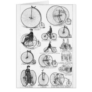 Cartão Bicicleta de Roda Alta Penny Farthing