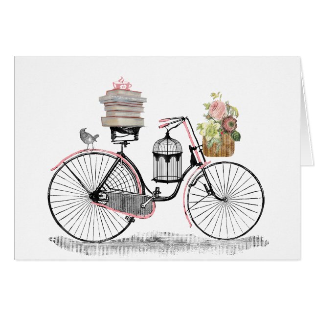 Cartão Bicicleta do impulso da fantasia (Frente Horizontal)