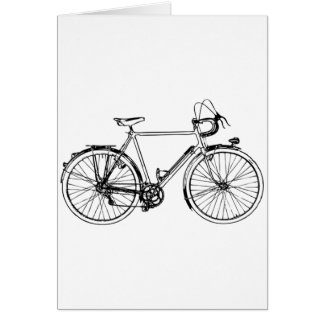 Cartão Bicicleta do vintage