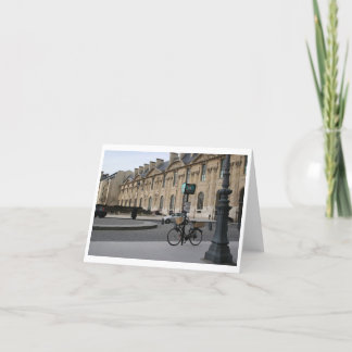 Cartão Bicicleta em Paris, Drybrush Notecard