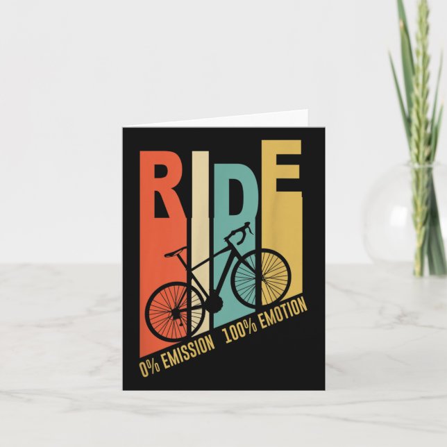 Cartão Bicicleta Engraçado Oferece Proteção Ambiental (Frente)