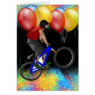 Cartão Bicicleta Esporte Feliz Família Aniversário Destin