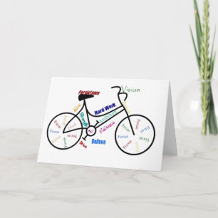 Cartão Bicicleta inspirador, bicicleta, ciclismo,