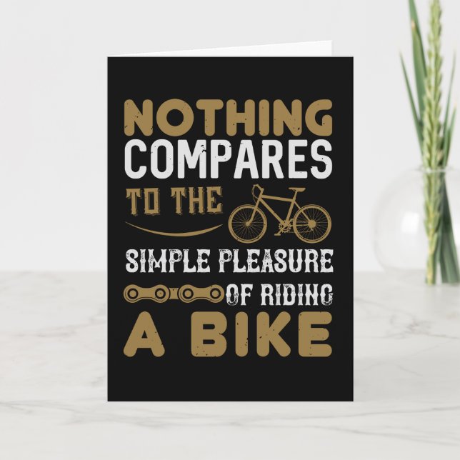 Cartão Bicicleta - Nada compara andar de bicicleta (Frente)