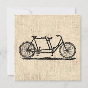 Cartão Bicicleta Tandem Bicicleta para Duas Pessoas Bicic