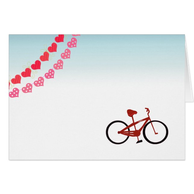 Cartão Bicicleta Vermelha (Frente horizontal)