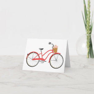 Cartão Bicicleta Vermelha