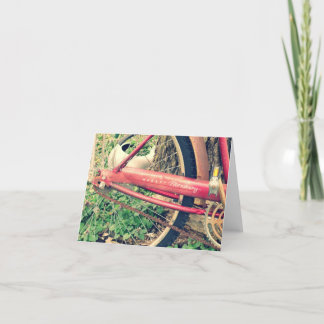 Cartão Bicicleta vermelha Notecard de Murray do vintage