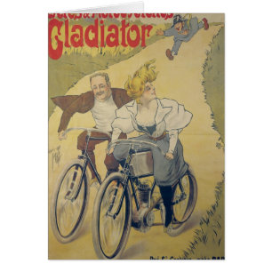 Cartão Bicicletas do gladiador da propaganda de poster