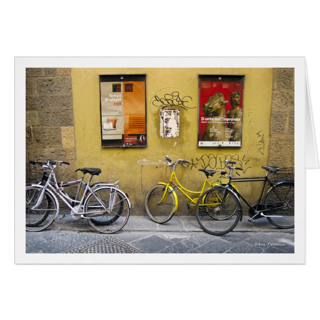 Cartão Bicicletas, Florença (Frente Horizontal)