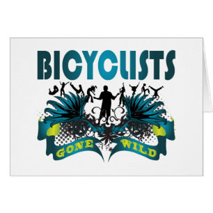 Cartão Bicyclists idos selvagens