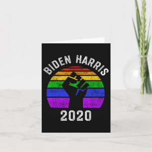 Cartão Biden Harris 2020 Black Lives Problem Lgbt Gay