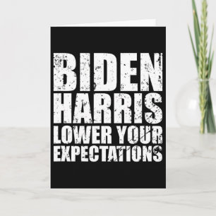 Cartão Biden Harris Baixe Suas Expectativas Vintage Repub