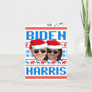 Cartão Biden Harris Blue Christmas