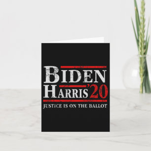 Cartão Biden Kamala Harris Justiça Está Na Votação Em 202