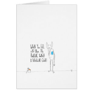 Cartão Bidule pintou o azul