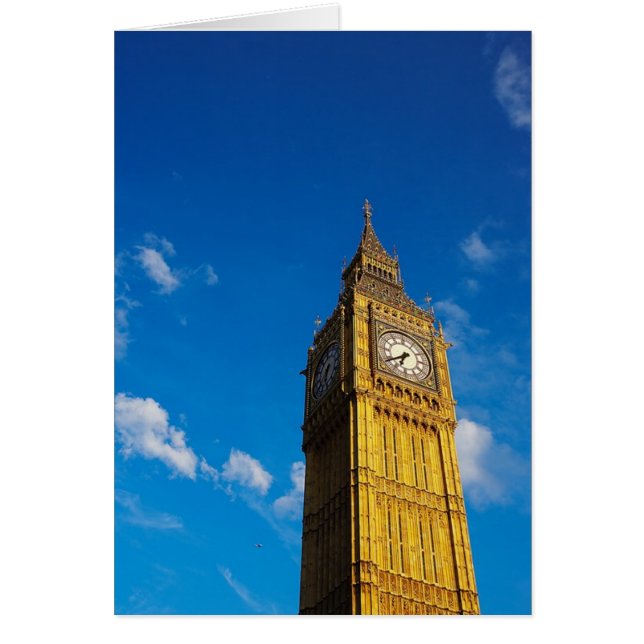 Cartão Big Ben Blue Sky (Frente)