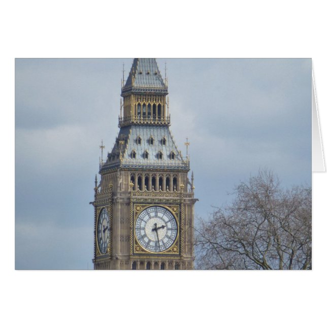 Cartão Big Ben Clock (Frente Horizontal)