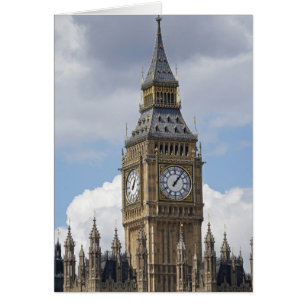 Cartão Big Ben e Casas do Parlamento, Londres,