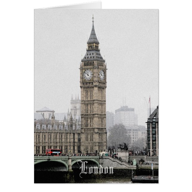 Cartão Big Ben London (Watercolor) (Frente)