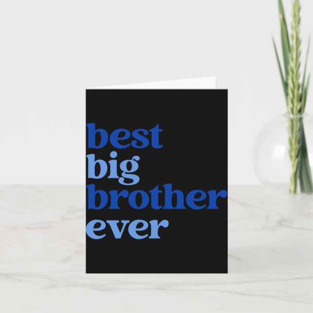 Cartão Big Brother Ever Gray With Blue Text Boys _1  (Frente)